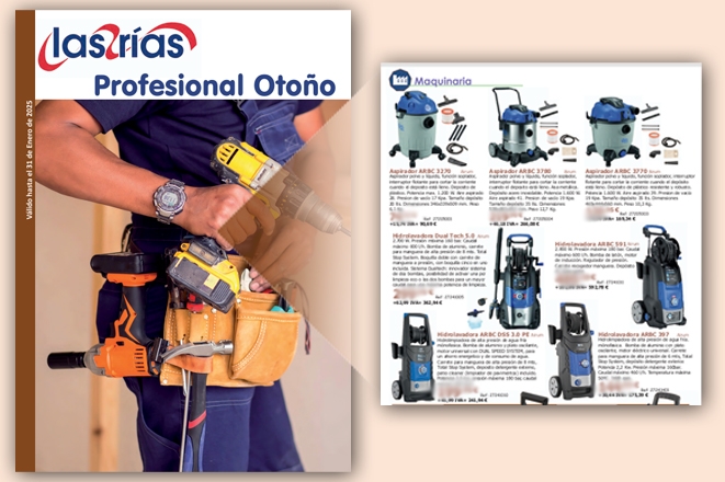 NUEVO FOLLETO COOPERATIVA LAS RIAS CON HIDROLIMPIADORAS Y ASPIRADORES AR BLUE CLEAN 59